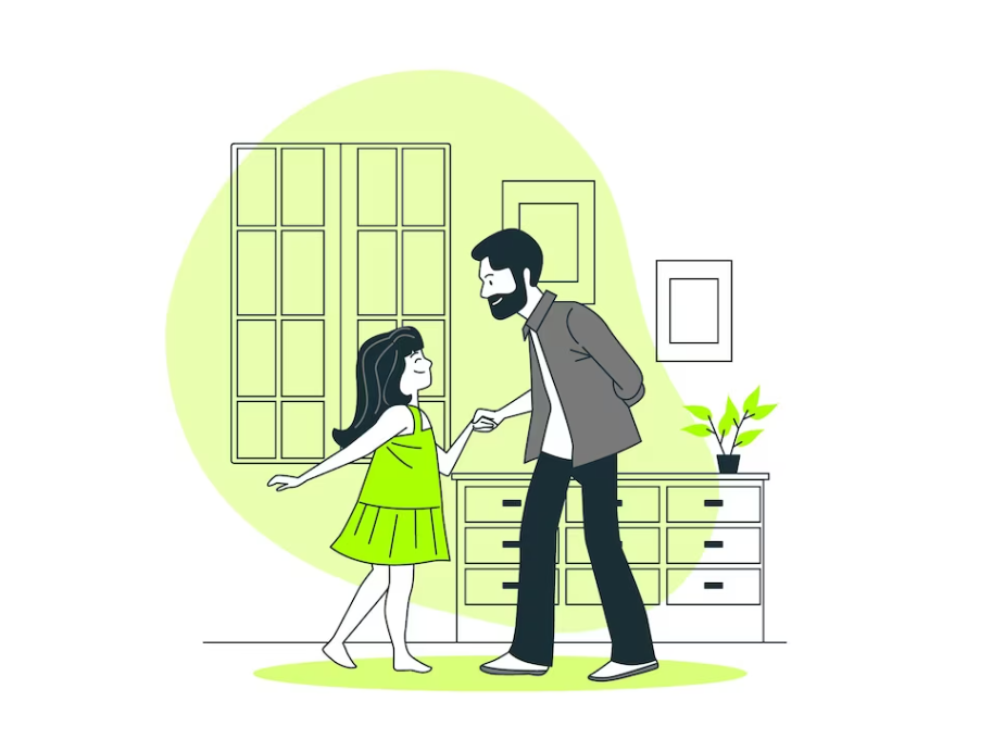 vector picture of fatherhood concept illustration